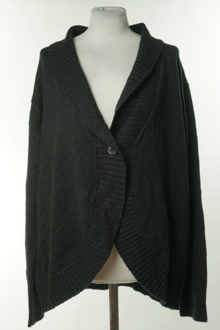 Kardigan czarny z dłuższym tyłem