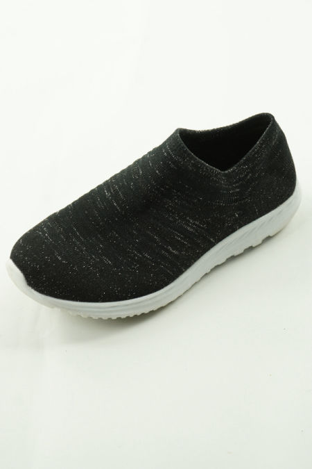 Buty sportowe czarne ze srebrną nitką