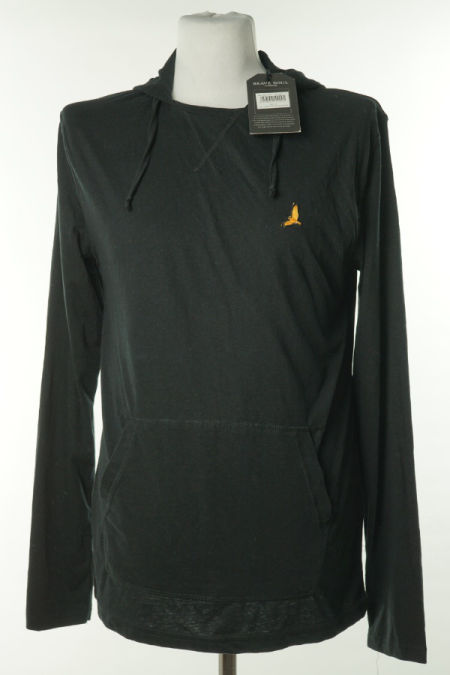 Bluzka czarna z kapturem, 100% bawełna