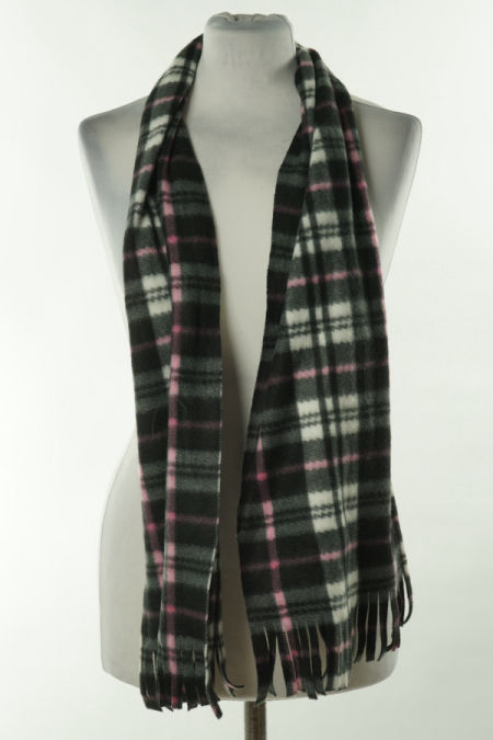 Szalik polarowy kraciasty