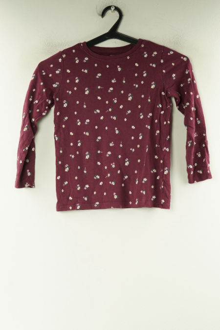 Bluzka śliwkowa w kwiatki