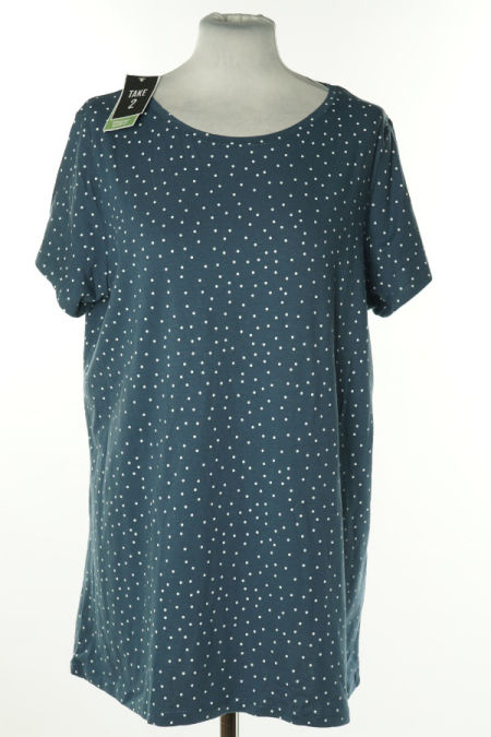 Koszulka niebieska w białe kropki