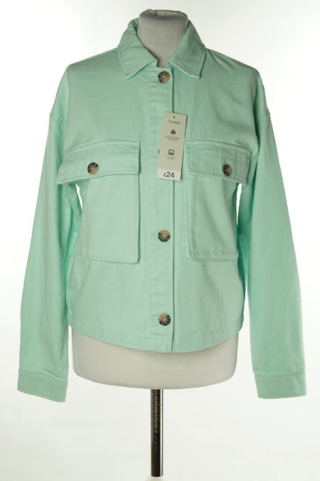 Katana jeansowa seledynowa