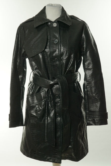 Płaszcz czarny ekoskóra Primark