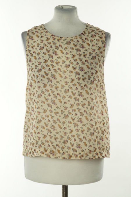 Bluzka beżowa w kwiatki