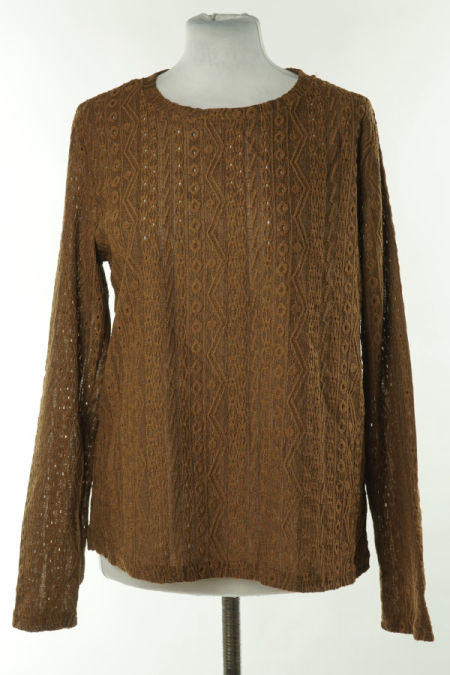 Bluzka brązowa tłoczona
