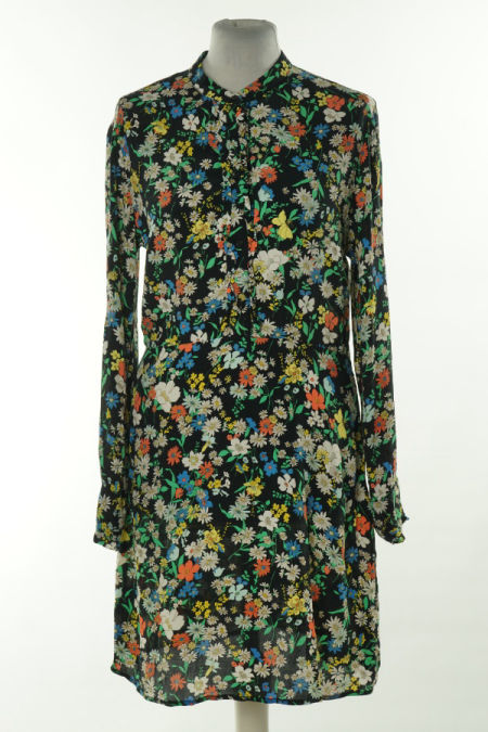 Sukienka czarna w kwiatki