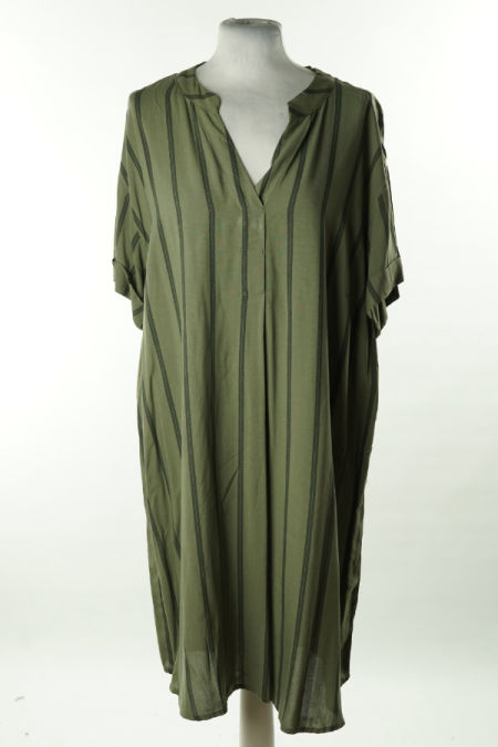 Sukienka zielona w czarne paski, H&M