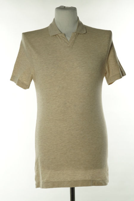 Koszulka beżowa z kołnirzykiem