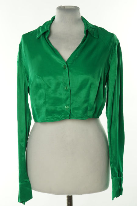 Koszula-top zielona satynowa, PRIMARK