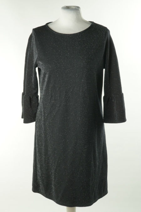 Sukienka czarna ze srebrna nitką