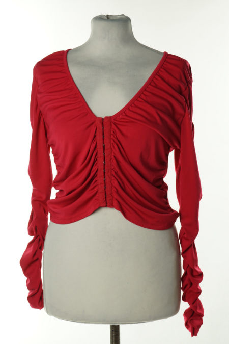 Top różowy zapinany