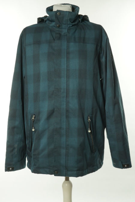 Kurtka granatowa w kratkę