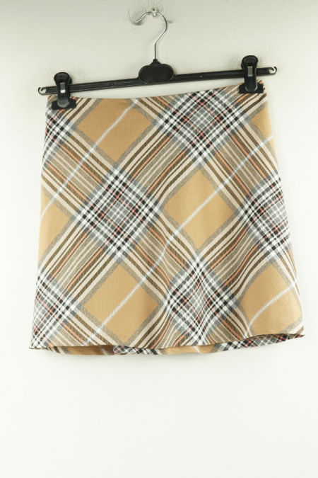 Spódnica beżowa w kratkę