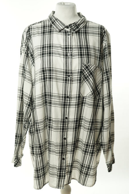 Koszula biało-czarna w kratkę