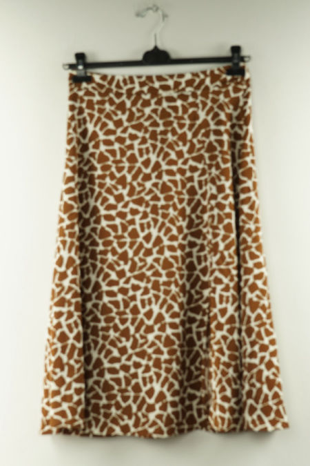 Spódnica biała w brązowe ciapki