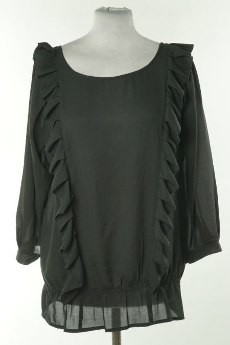 Bluzka czarna z wiązaniem na plecach