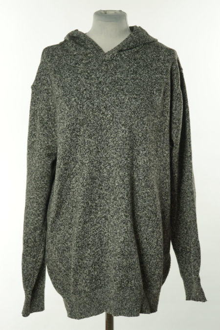 Sweter grafitowy z kapturem