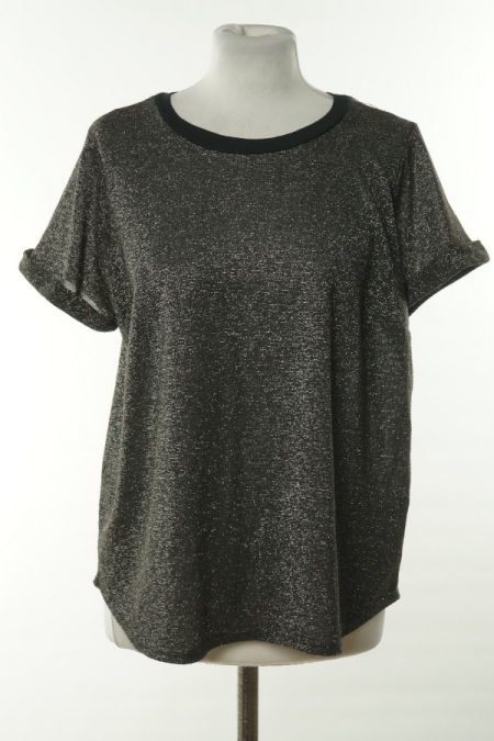 Bluzka czarna ze srebrna nitką