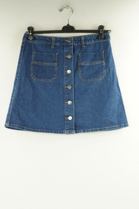 Spódnica niebieska jeansowa zapinana na guziki