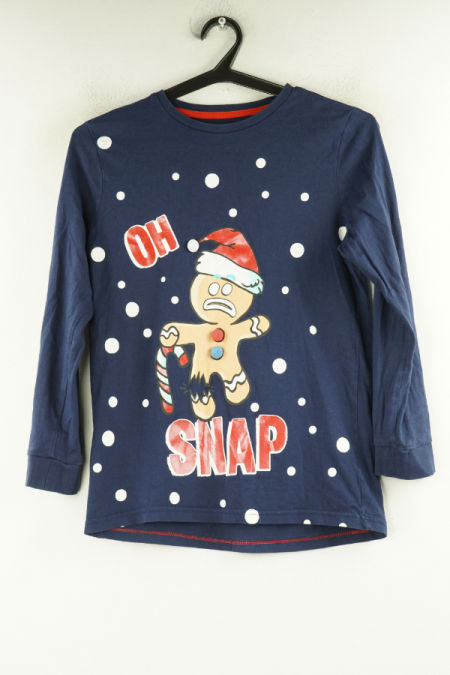 Bluzka granatowa z motywem świątecznym