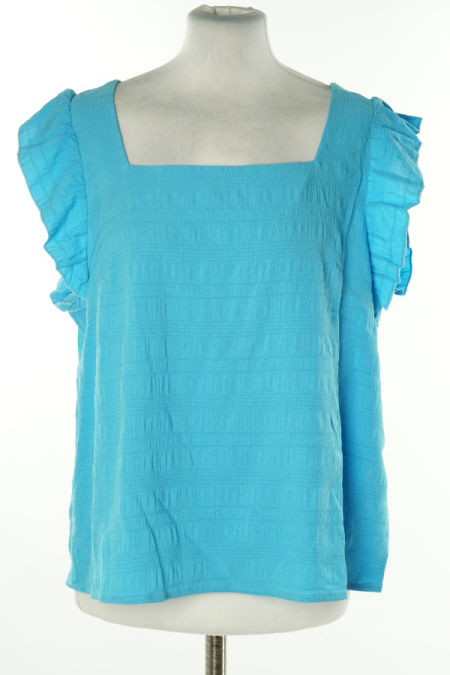 Bluzka niebieska z falbankami