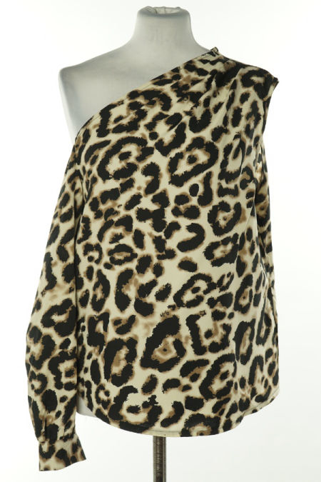 Bluzka beżowa w cęrki