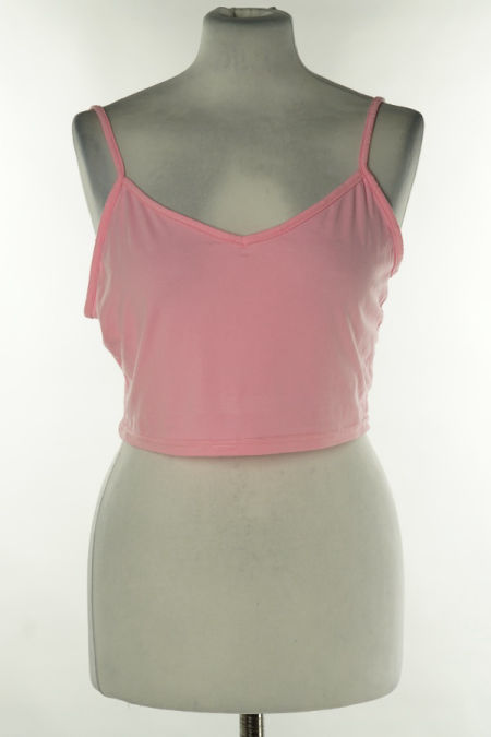 Top różowy na cienkich ramiączkach