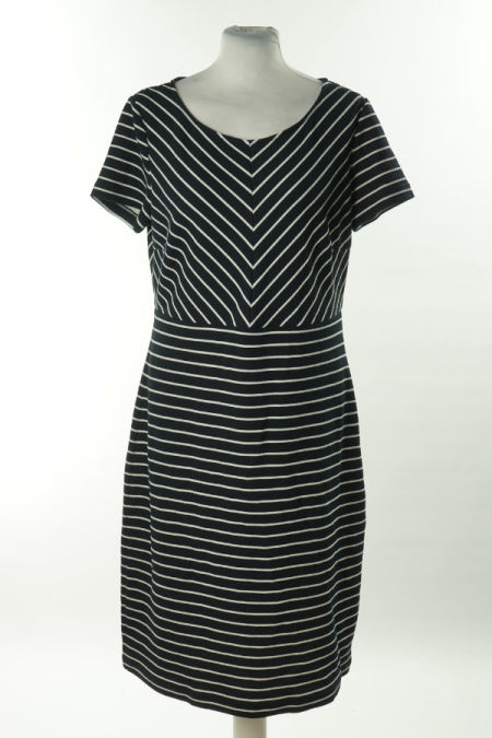 Sukienka granatowa w białe paski