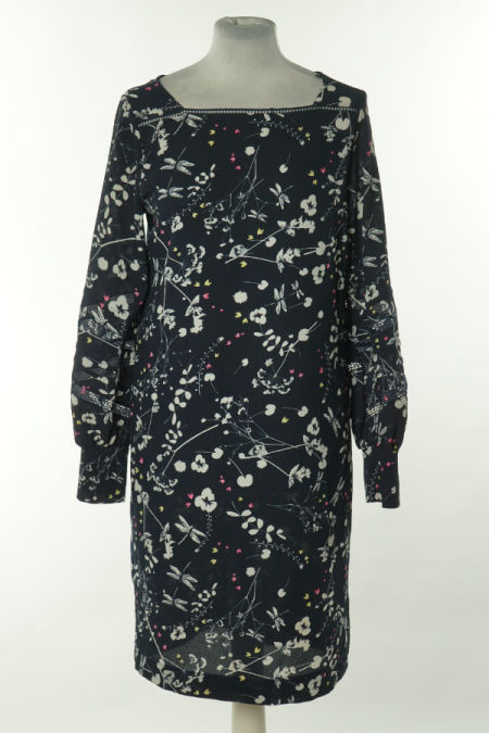 Sukienka granatowa w białe kwiatki