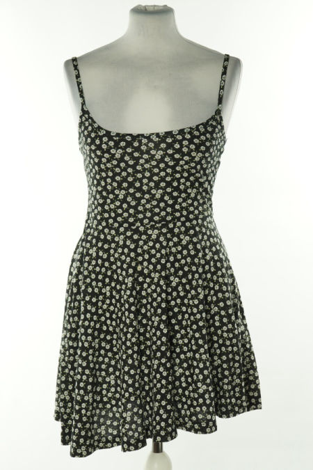 Sukienka czarna w białe kwiatki