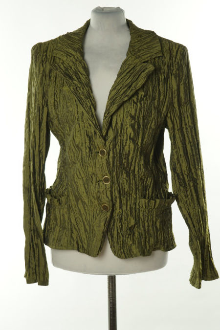 Koszula zielona z efektem gniecenia