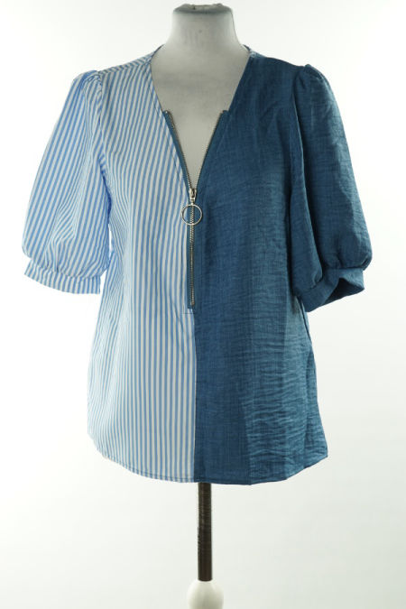 Bluzka niebieska z suwakiem