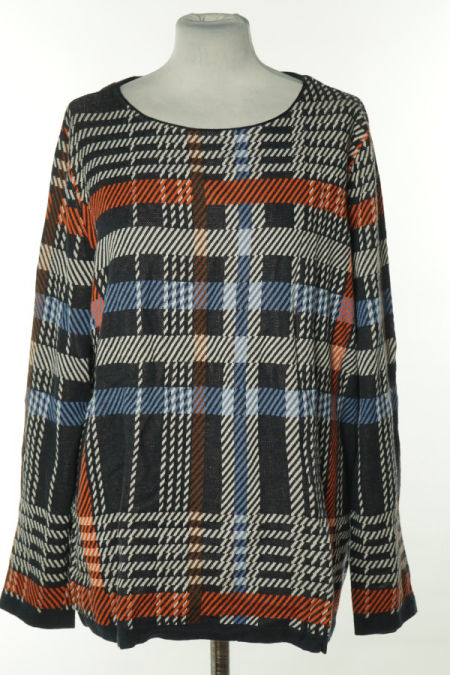 Sweter kolorowy kraciasty