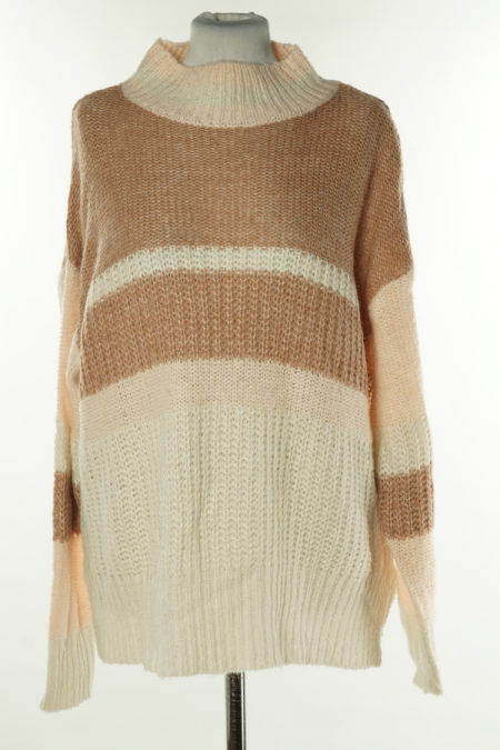 Sweter beżowy w paski