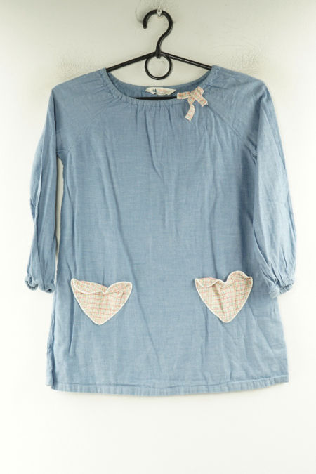 Sukienka niebieska z kieszonkami