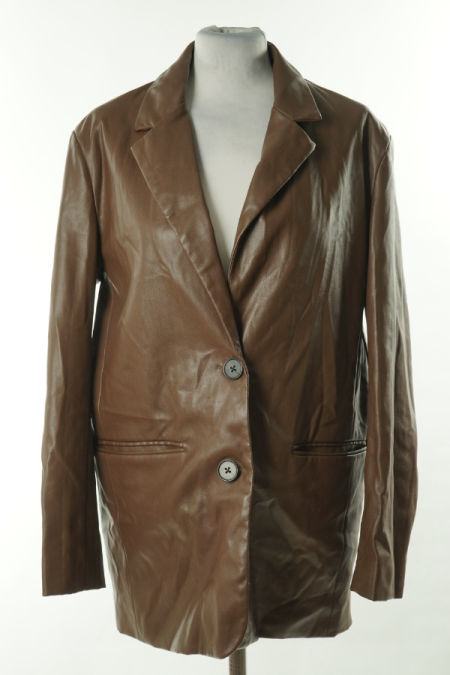 Marynarka brązowa ekoskóra, PRIMARK