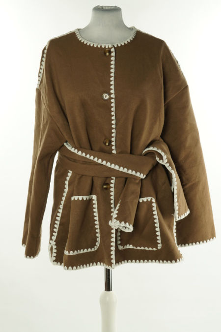 Kardigan brązowy z paskiem