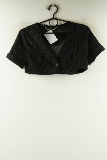 Bolerko czarne z koronkowym wierzchem