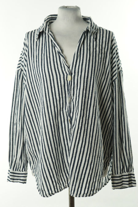 Koszula biało-granatowa w paski