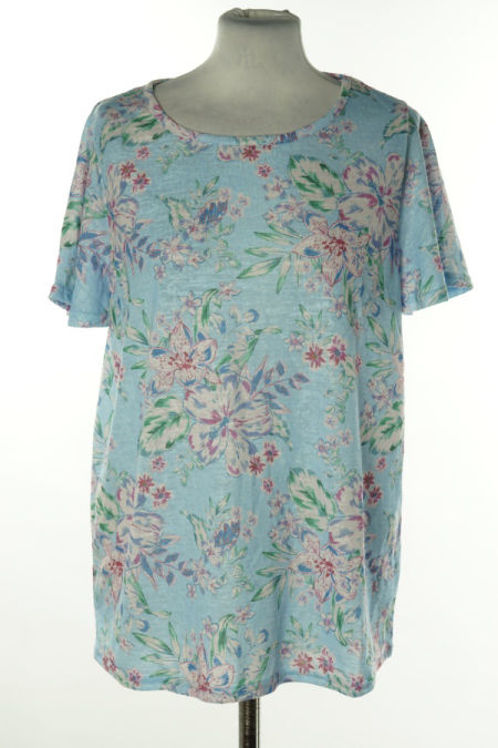 Koszulka niebieska w kwiaty