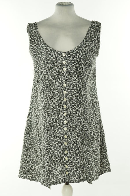 Sukienka czarna w białe kwiatki