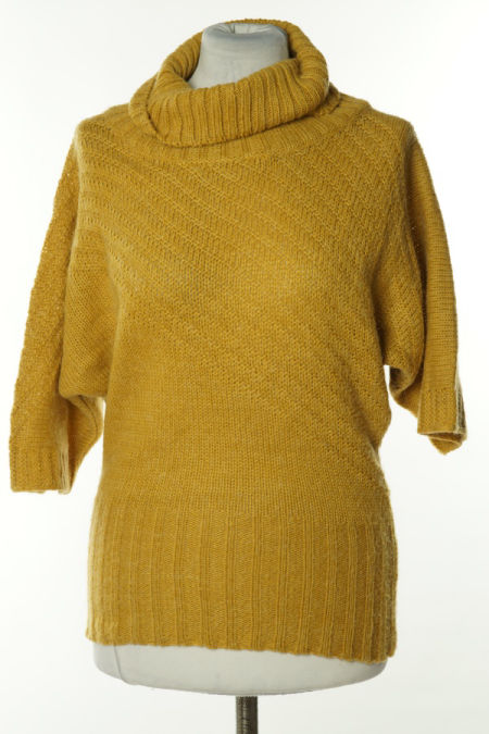 Sweter nietoperek żółty z krótkim rękawem