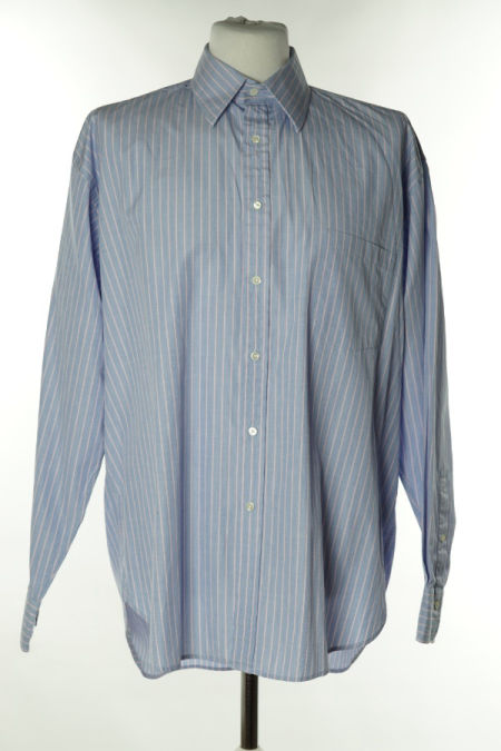 Koszula niebieska w różowe paski