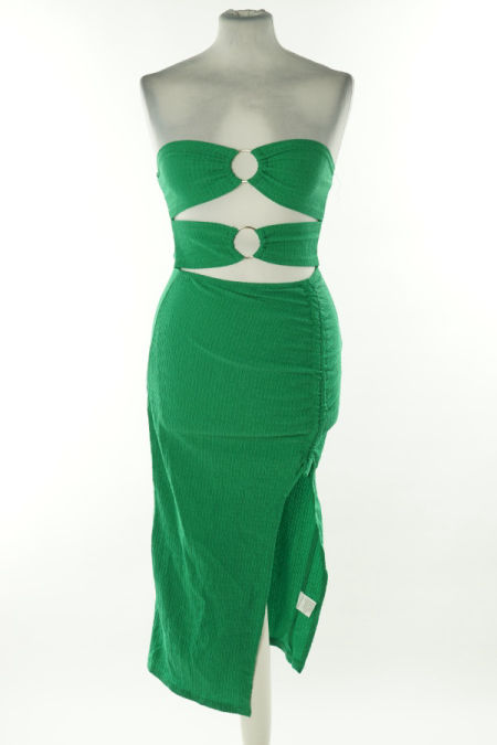 Sukienka zielona z wycięciami