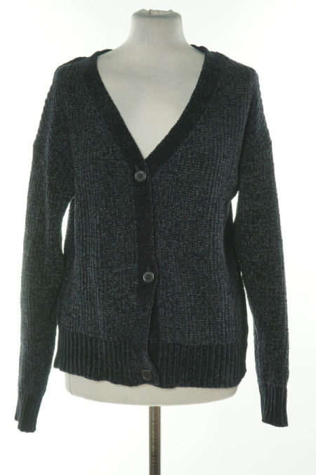 Kardigan czarny welurowy