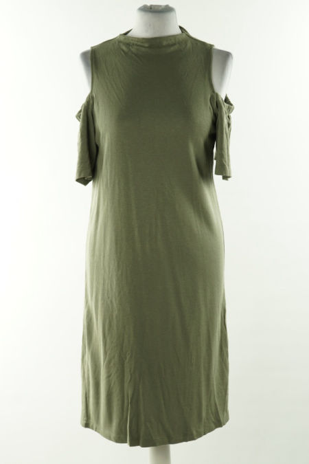 Kombinezon khaki z odkrytymi ramionami 