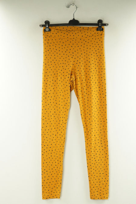 Legginsy żółte w czarne kropki