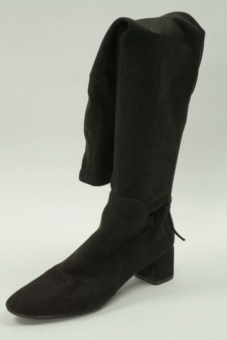 Kozaki czarne długie zamszowe