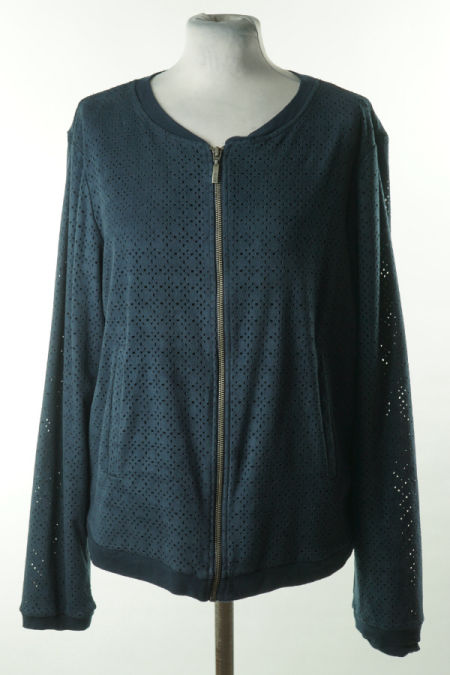 Bluza granatowa z ażurowym wierzchem